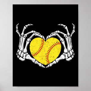 Skeleton Hands Heart Halloween Costume Softll Love Poster