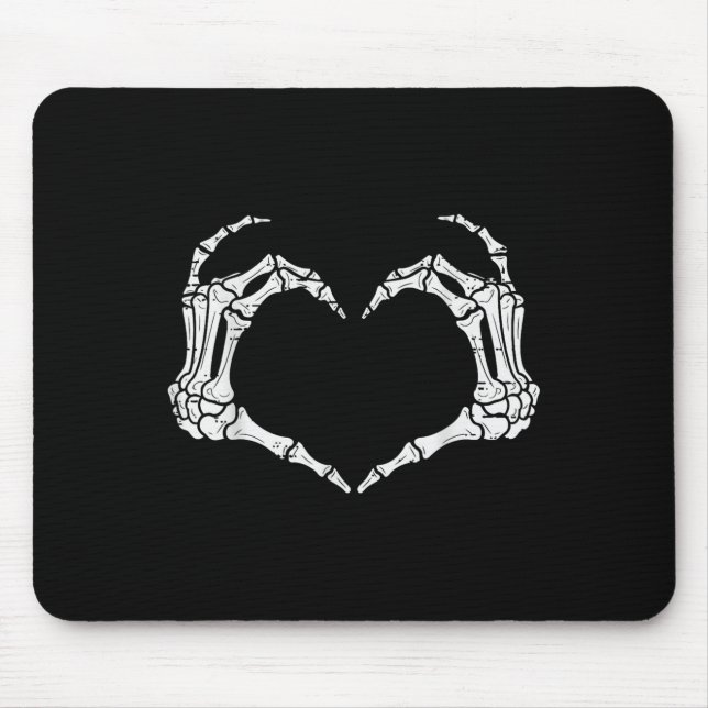 Skeleton Hands Heart Halloween Rock Costume Men Wo Mouse Mat (Front)