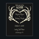 Skeleton Hands Heart Shape Custom Wedding Program<br><div class="desc">Add a creepy, personalised touch to your wedding with these wedding programs. These programs have cream coloured graphics and text against a black background on the front and black text against a cream coloured background on the reverse side. They have a creepy, goth style with skeleton hands in a heart...</div>