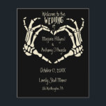 Skeleton Hands Heart Shape Custom Wedding Program<br><div class="desc">Add a creepy, personalised touch to your wedding with these wedding programs. These programs have cream coloured graphics and text against a black background on the front and black text against a cream coloured background on the reverse side. They have a creepy, goth style with skeleton hands in a heart...</div>
