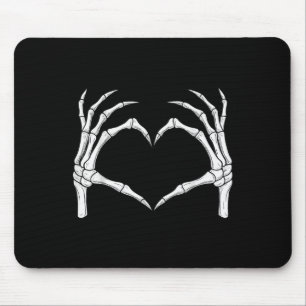 Skeleton Hands Heart Shape Soky Halloween Love Cre Mouse Mat