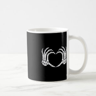 Skeleton Hands Heart Sign Bones Fun Halloween  Coffee Mug