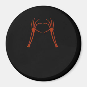 Skeleton Hands Heart Sign Costume Funny Halloween  Magnet