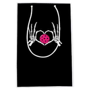 Skeleton Hands Heart Sign Funny Pickle Valentine's Medium Gift Bag
