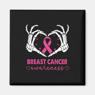 Skeleton Hands Heart Sign Halloween Breast Cancer  Magnet