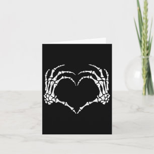 Skeleton Hands Heart Sign Halloween Costume Men Wo Card