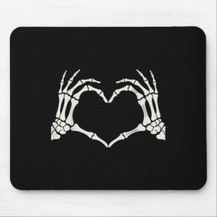 Skeleton Hands Heart Sign Halloween Mouse Mat