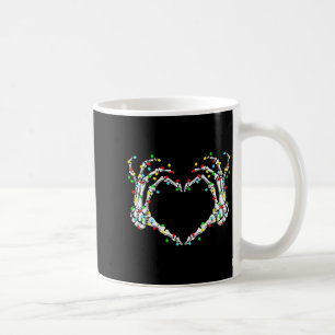Skeleton Hands Heart Sign Light Christmas Costume  Coffee Mug