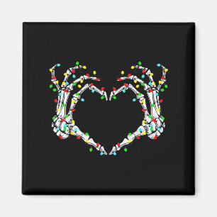 Skeleton Hands Heart Sign Light Christmas Costume  Magnet