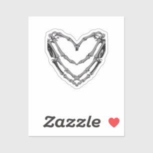 Skeleton Hands Heart Sign Retro Halloween Costume 