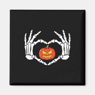 Skeleton Hands Heart Sign Retro Halloween Costume  Magnet
