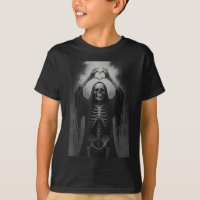 Skeleton Hands Heart Sign Scary Face Funny Hallowe