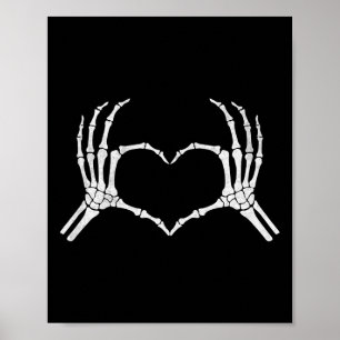 Skeleton Hands Heart Sign Vintage Halloween Costum