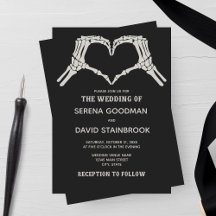 Skeleton Hands Heart Wedding