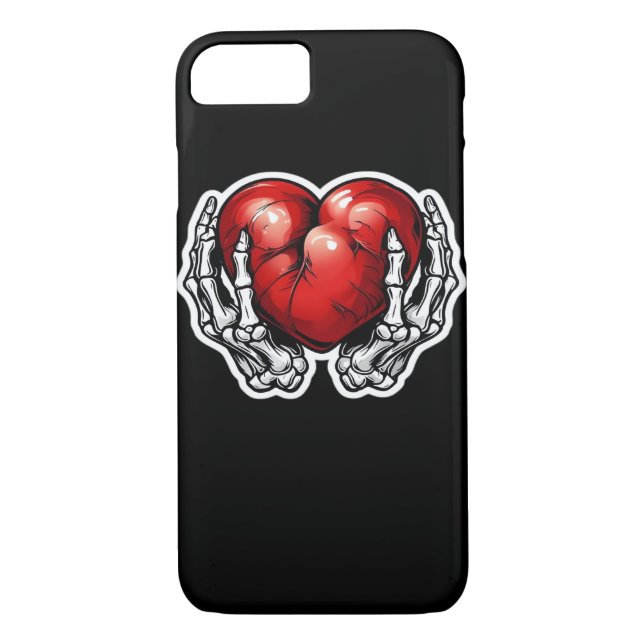 Skeleton Hands Hearts - Cute Halloween Case-Mate iPhone Case (Back)