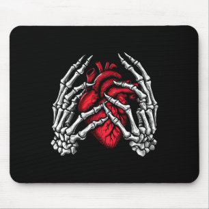 Skeleton Hands Holding Heart Halloween Costume Wom Mouse Mat
