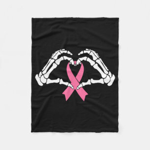 Skeleton Hands Holding Ribbon Halloween Costume Ha Fleece Blanket