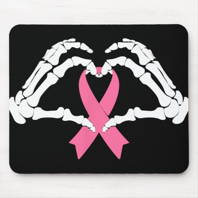 Skeleton Hands Holding Ribbon Halloween Costume Ha Mouse Mat (Front)