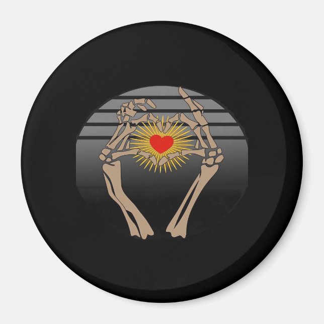 Skeleton Hands Making A Heart Classic Magnet (Front)