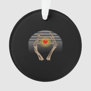 Skeleton Hands Making A Heart Classic Ornament
