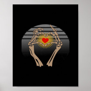 Skeleton Hands Making A Heart Classic Poster