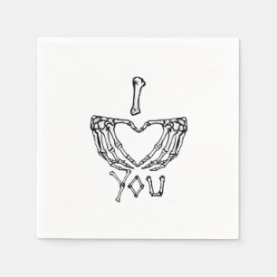 Skeleton Hands Making A Heart  Napkin