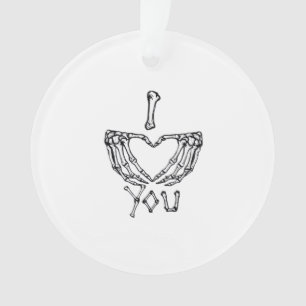 Skeleton Hands Making A Heart  Ornament