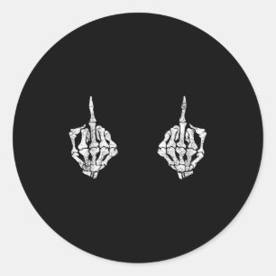 Skeleton Hands On S Funny Soky Halloween Costume  Classic Round Sticker