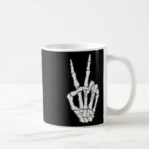 Skeleton Hands Peace Sign Love Halloween Costume Coffee Mug