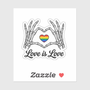 Skeleton Hands Rainbow Heart Love Is Love Shirt_1
