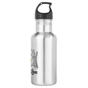 Skeleton Hands Rainbow Heart Love Is Love Shirt_1 532 Ml Water Bottle