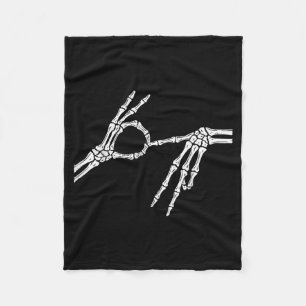 Skeleton Hands Six Seven 6 7 Halloween Costume Men Fleece Blanket