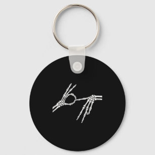 Skeleton Hands Six Seven 6 7 Halloween Costume Men Key Ring