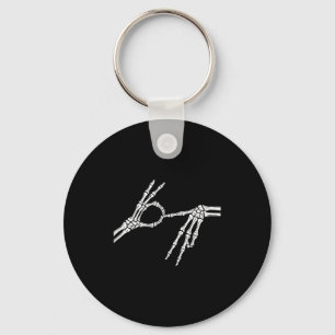 Skeleton Hands Six Seven 6 7 Halloween Costume Men Key Ring