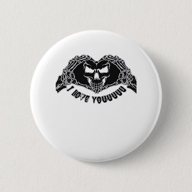 Skeleton Hands Skull, Halloween Design For Backgro 6 Cm Round Badge (Front)