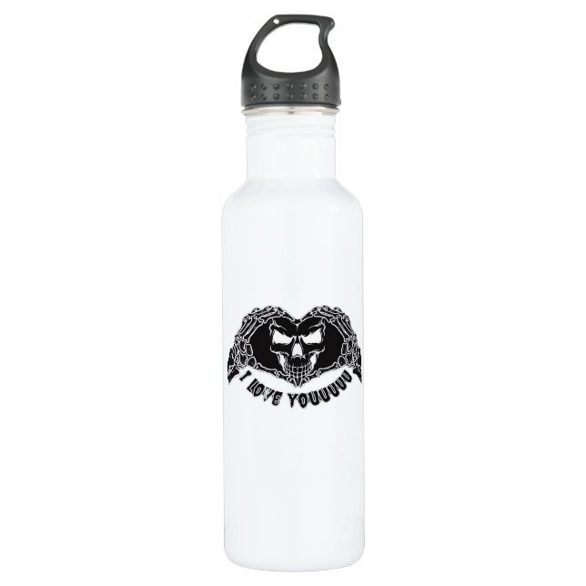 Skeleton Hands Skull, Halloween Design For Backgro 710 Ml Water Bottle (Front)