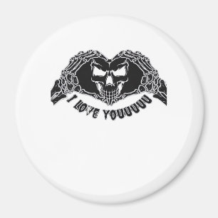 Skeleton Hands Skull, Halloween Design For Backgro Magnet