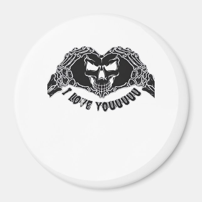 Skeleton Hands Skull, Halloween Design For Backgro Magnet (Front)