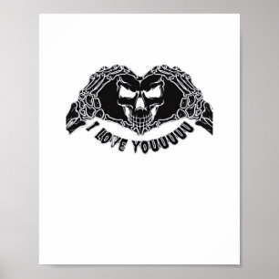 Skeleton Hands Skull, Halloween Design For Backgro Poster