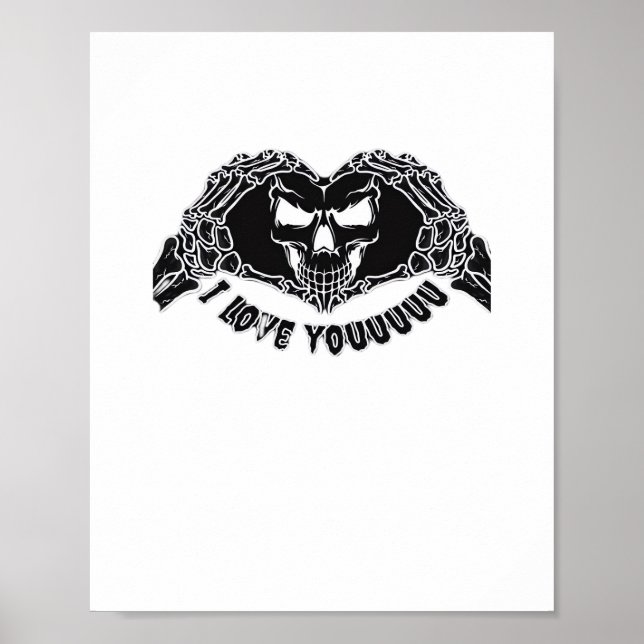 Skeleton Hands Skull, Halloween Design For Backgro Poster (Front)