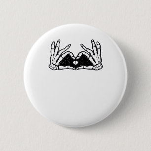 Skeleton Hands The Of A Heart  6 Cm Round Badge