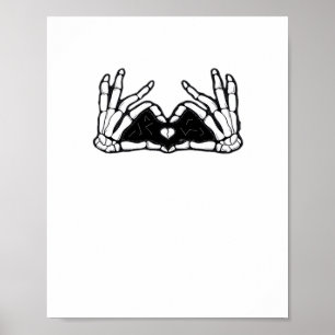 Skeleton Hands The Of A Heart Abstract Form Poster