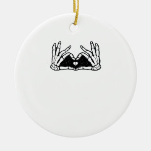 Skeleton Hands The Of A Heart  Ceramic Tree Decoration