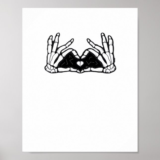 Skeleton Hands The Of A Heart  Poster (Front)
