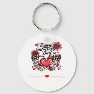 Skeleton Hands Valentines Day Classic Key Ring