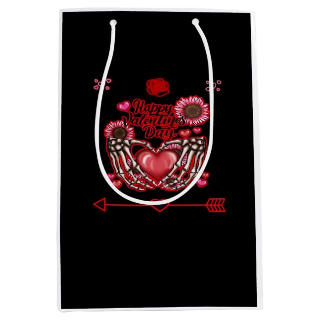 Skeleton Hands Valentines Day Classic Medium Gift Bag (Front)