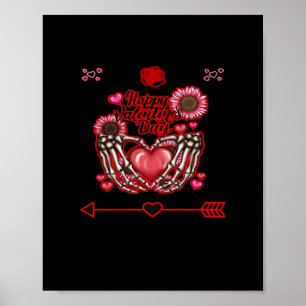 Skeleton Hands Valentines Day Classic Poster