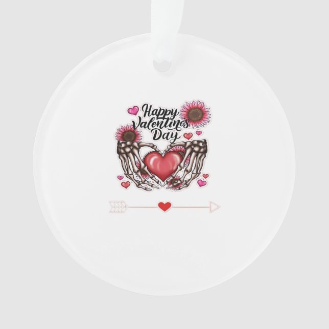 Skeleton Hands Valentines Day Classic Style Ornament (Front)