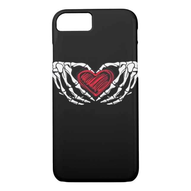Skeleton Hands With Heart Classic Case-Mate iPhone Case (Back)