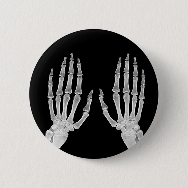 Skeleton Hands Xray Picture Human Anatomy photo 6 Cm Round Badge (Front)